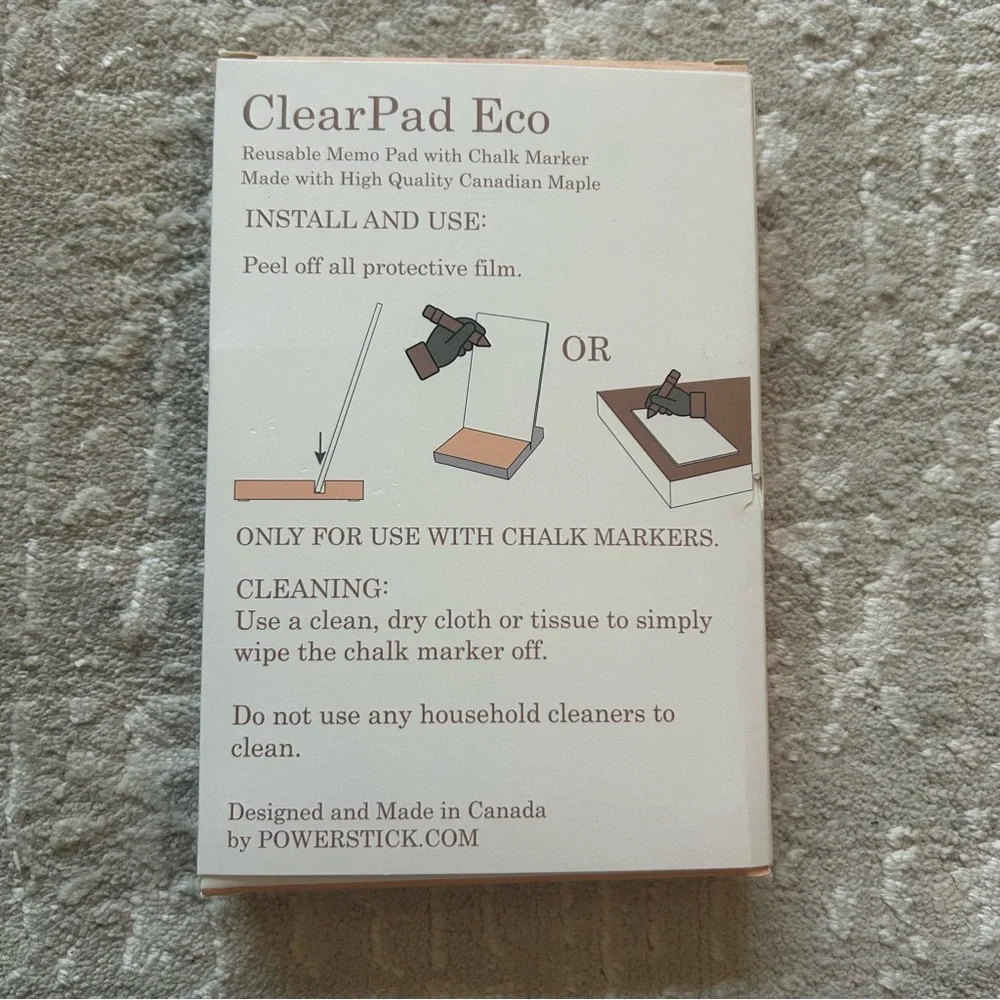 ⭐️ ClearPad Eco reusable memo pad with chalk marker - Picture 2 of 3